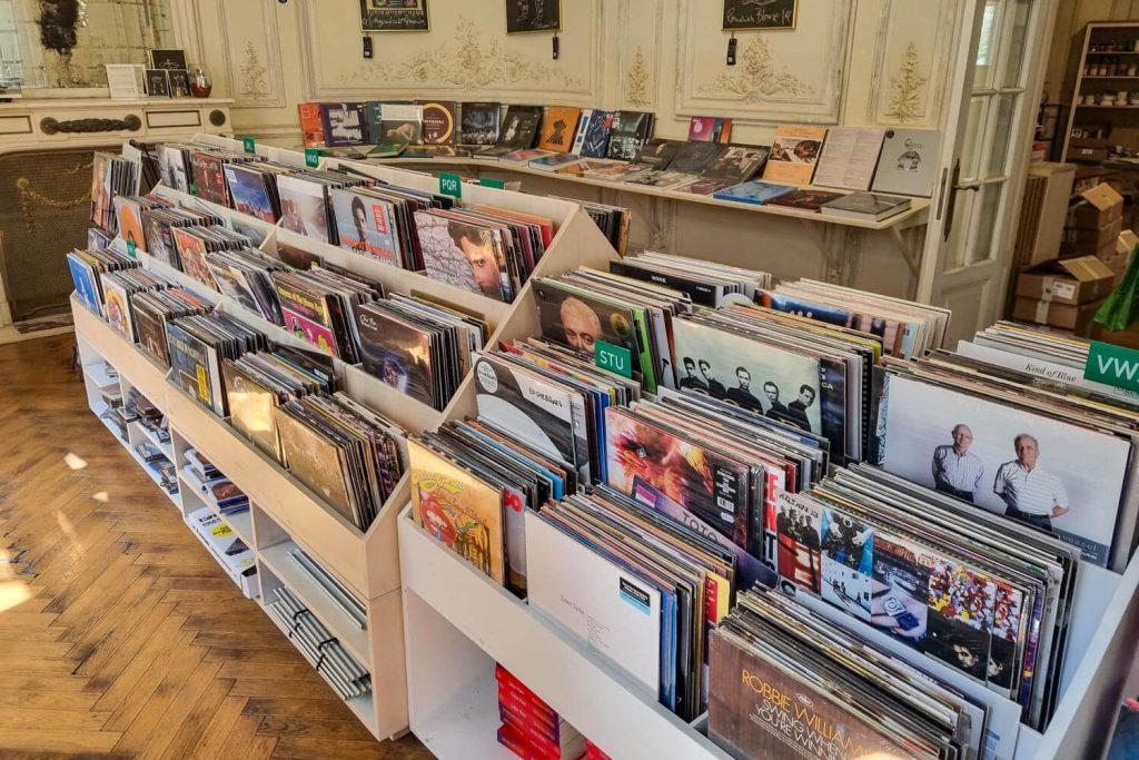 Vinyl section at Cărturești Verona