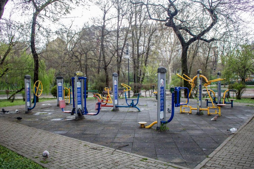 Outdoor fitness area