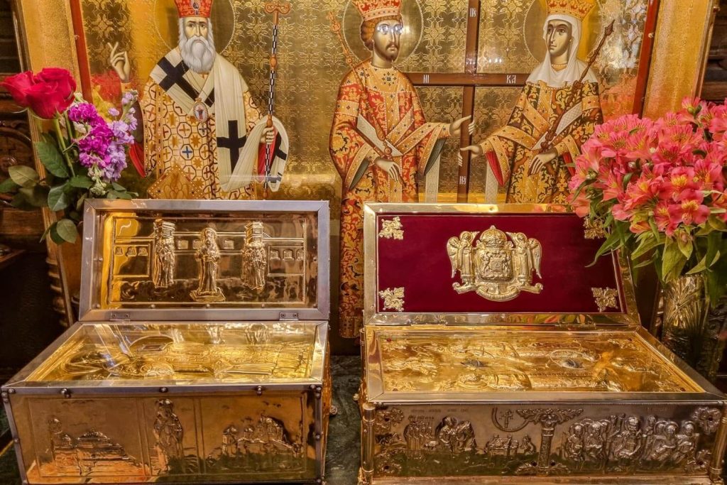 Relics inside the cathedral