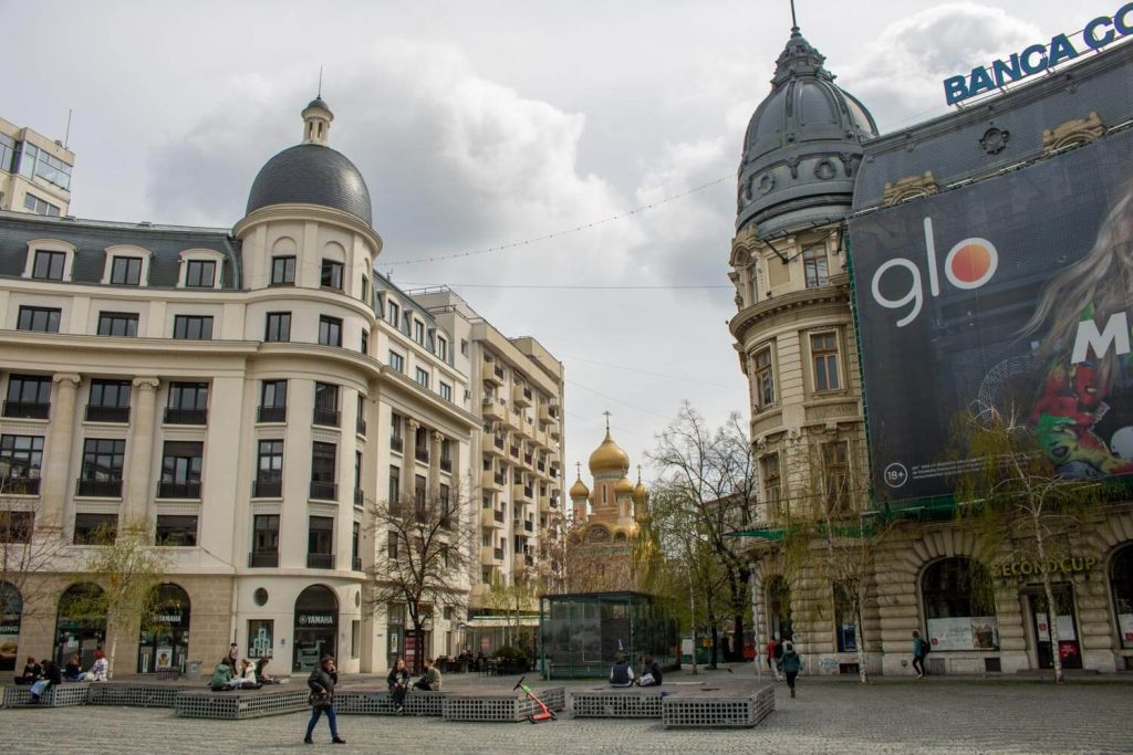 Industrial Credit Palace (left) and Generala Palace (right)