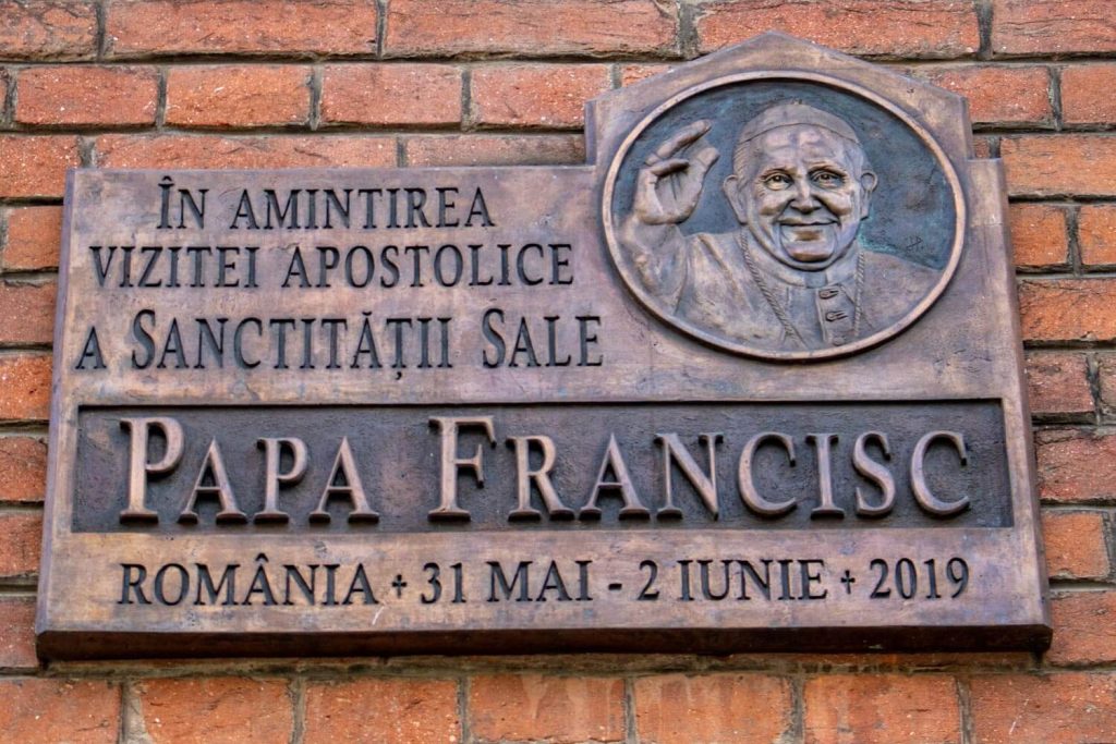 Memorial plague of Pope Francis' visit
