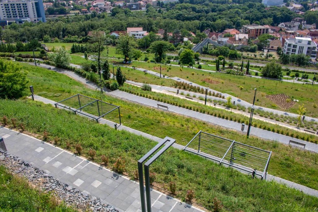 Zigzagging path up the hill