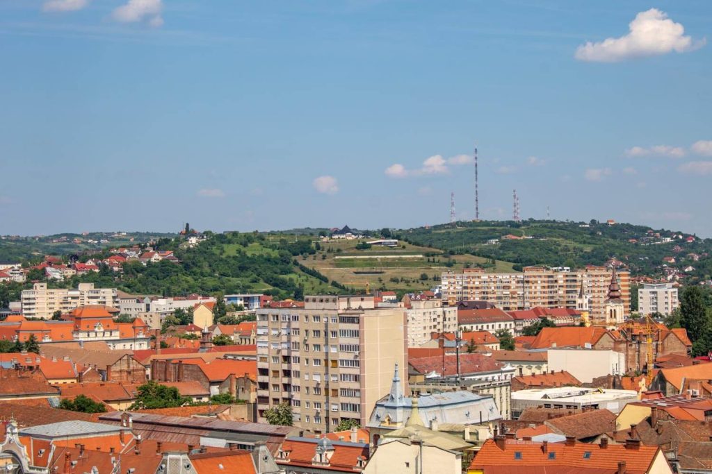 Mushroom Hill seen from the Tower of the City Hall