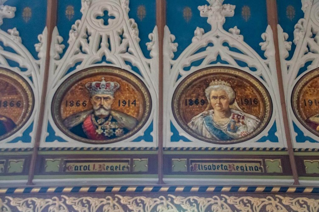 Portrait of King Carol I and his wife Elena