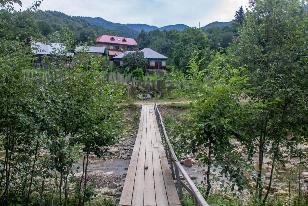 Hiking path to the Living Fires Of Lopătari