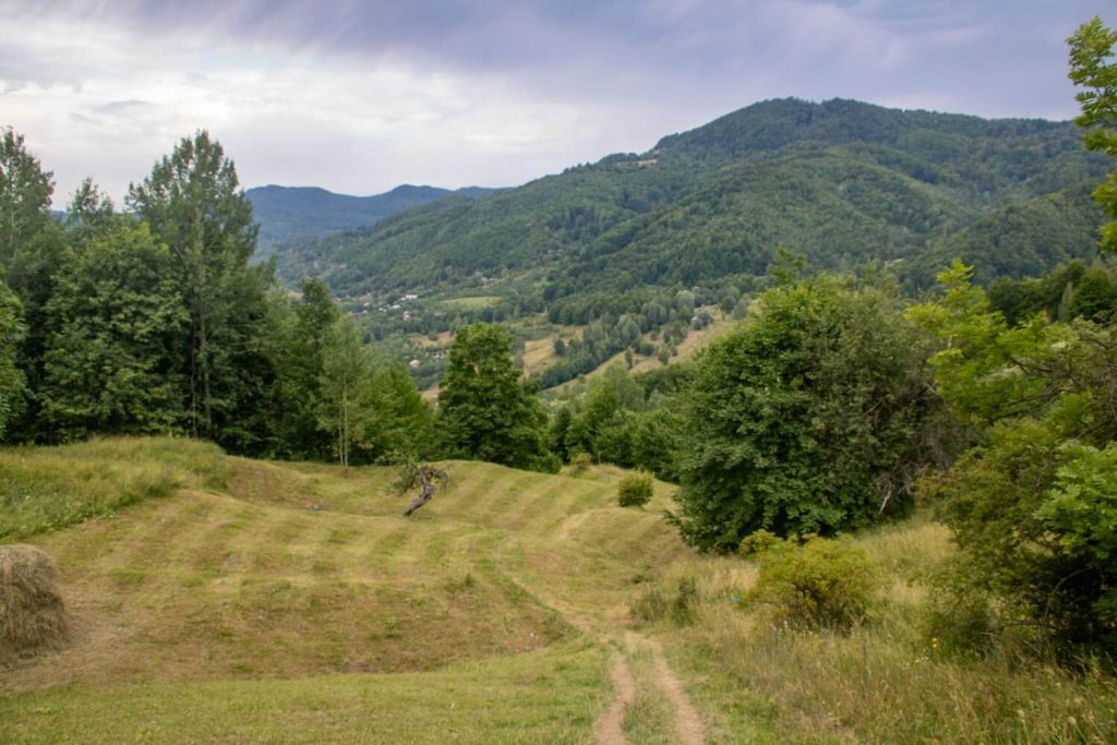 Hiking path to the Living Fires Of Lopătari